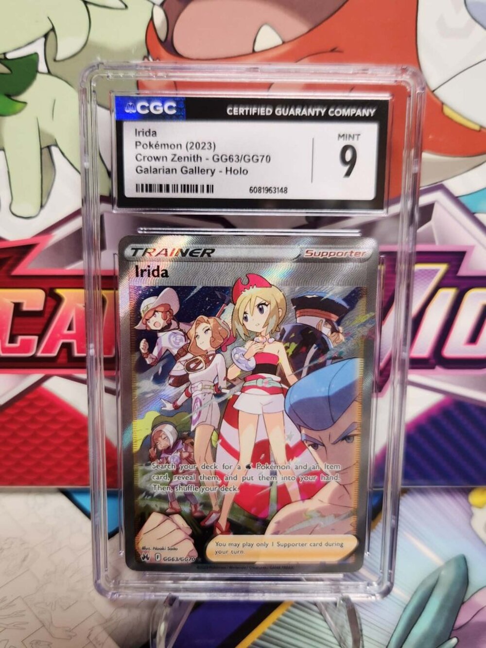Pokemon Irida GG63/GG70 Galarian Gallery - Crown Zenith - CGC 9